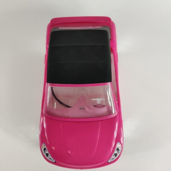 2014 Mattel Pink‎ Barbie Convertible with Black Seat Belts White Seats Removable - Picture 5 of 6